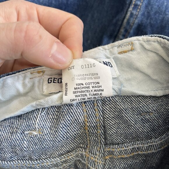 Guess Georges Marciano Vintage Denim Mini Skirt Women’s 28 Blue High Waist USA - Picture 11 of 11